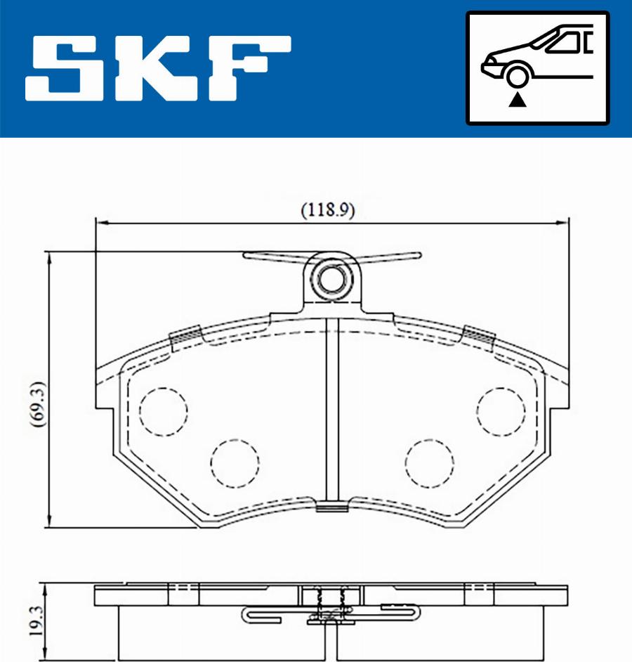 SKF VKBP 80598 - Bremžu uzliku kompl., Disku bremzes autodraugiem.lv