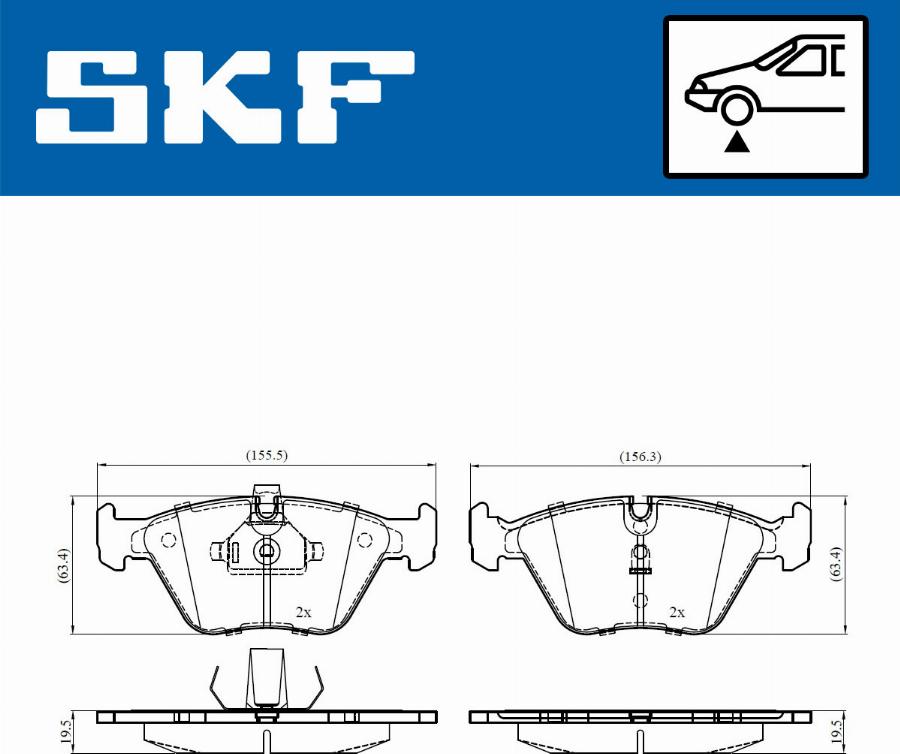 SKF VKBP 80548 - Bremžu uzliku kompl., Disku bremzes autodraugiem.lv