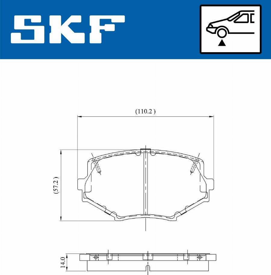 SKF VKBP 80564 A - Bremžu uzliku kompl., Disku bremzes autodraugiem.lv