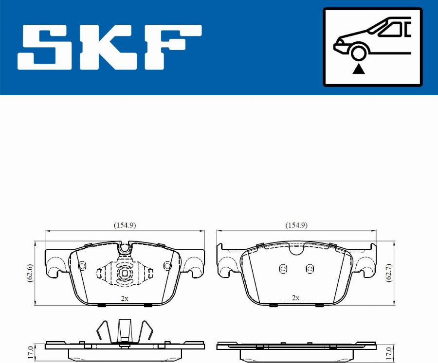 SKF VKBP 80563 - Bremžu uzliku kompl., Disku bremzes autodraugiem.lv