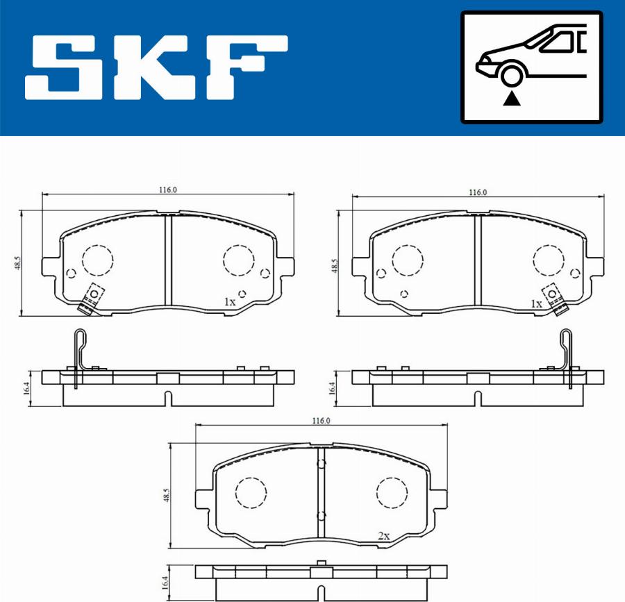 SKF VKBP 80567 A - Bremžu uzliku kompl., Disku bremzes autodraugiem.lv