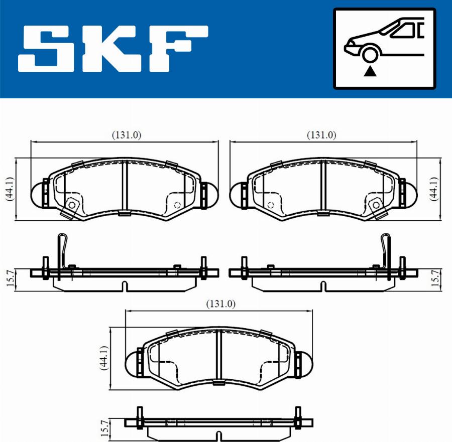 SKF VKBP 80500 A - Bremžu uzliku kompl., Disku bremzes autodraugiem.lv