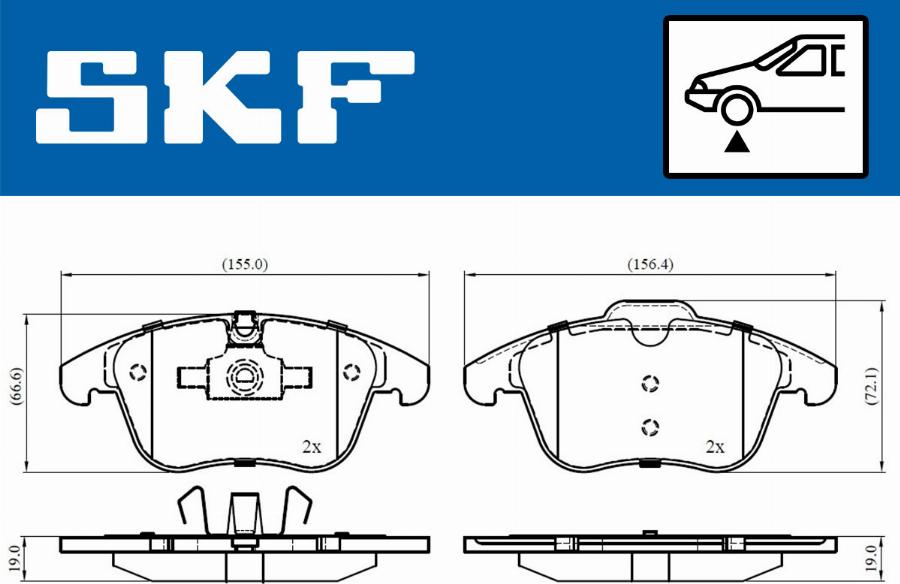 SKF VKBP 80503 - Bremžu uzliku kompl., Disku bremzes autodraugiem.lv