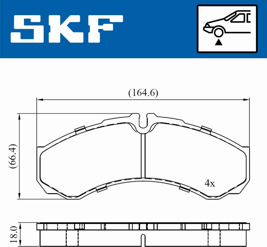 SKF VKBP 80507 - Bremžu uzliku kompl., Disku bremzes autodraugiem.lv