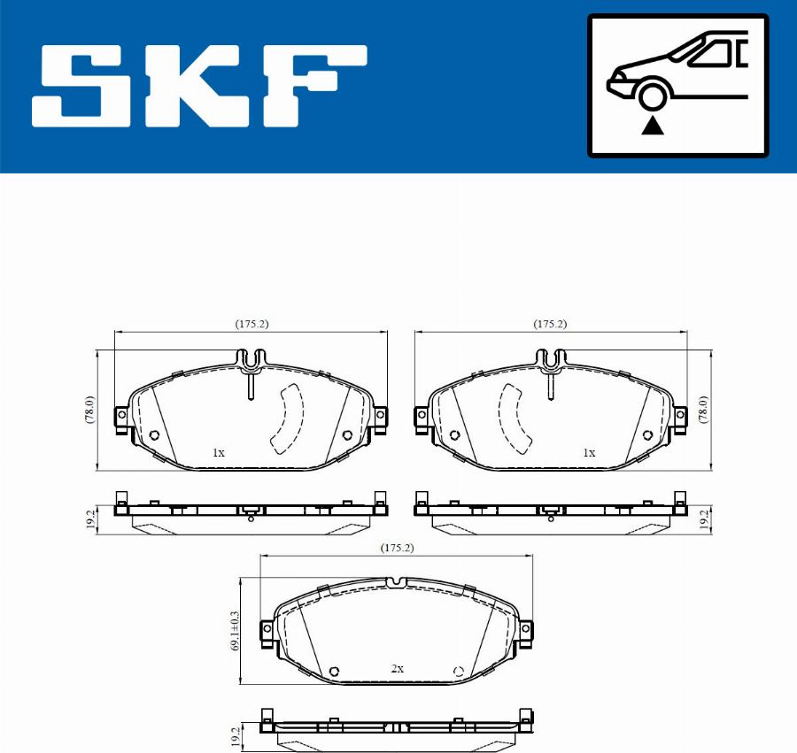 SKF VKBP 80530 - Bremžu uzliku kompl., Disku bremzes autodraugiem.lv