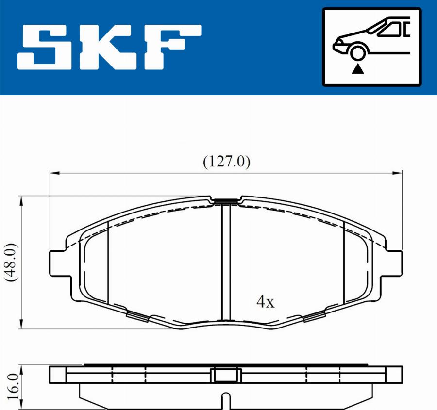 SKF VKBP 80532 - Bremžu uzliku kompl., Disku bremzes autodraugiem.lv