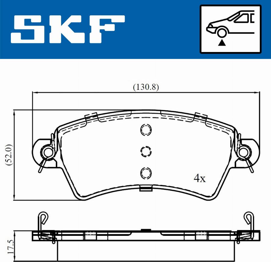 SKF VKBP 80525 - Bremžu uzliku kompl., Disku bremzes autodraugiem.lv