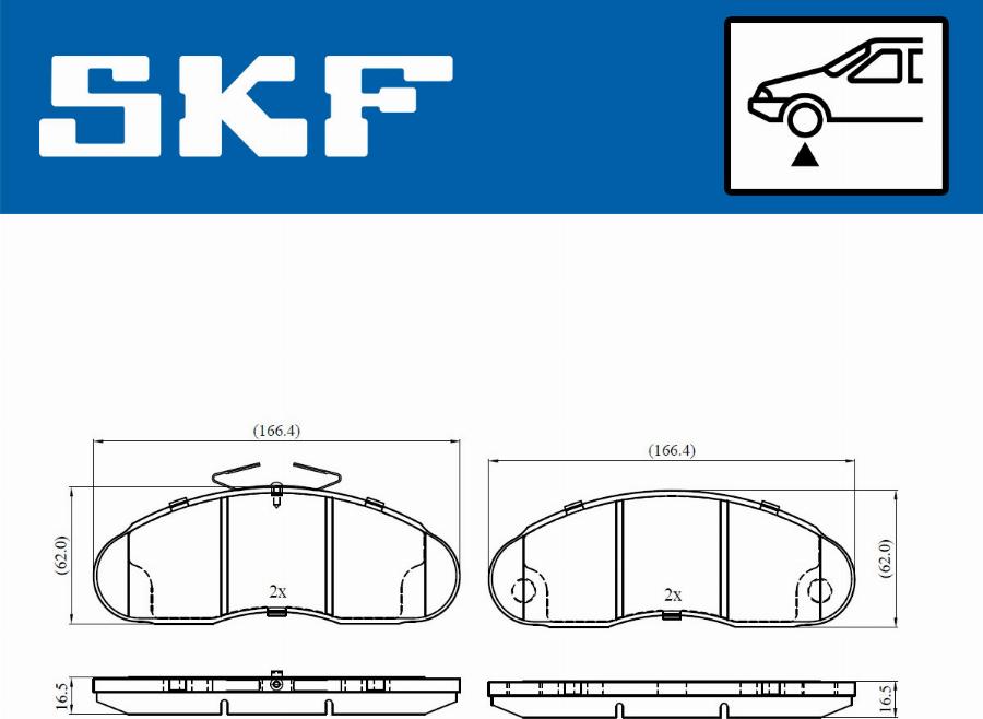 SKF VKBP 80526 - Bremžu uzliku kompl., Disku bremzes autodraugiem.lv