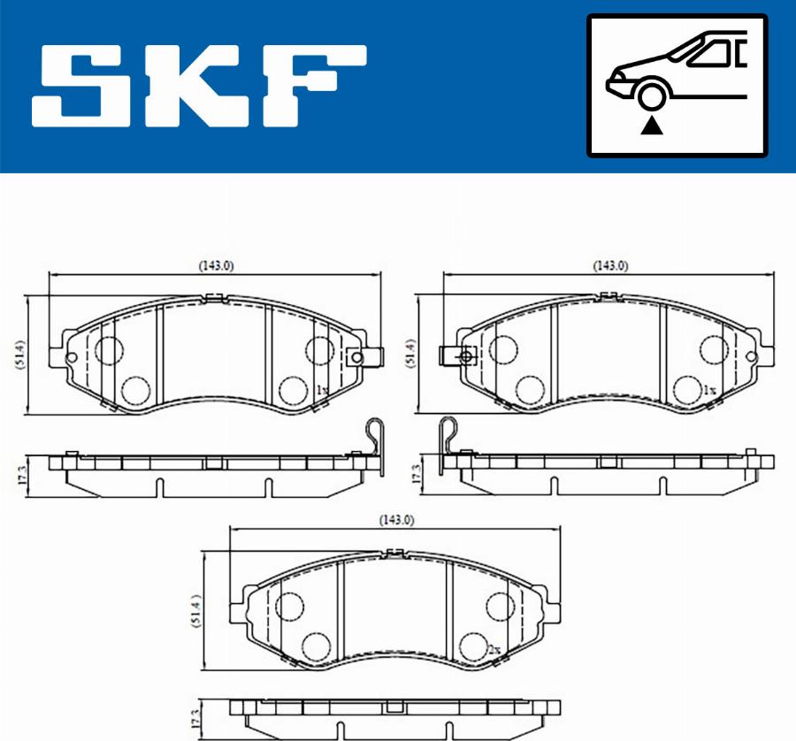 SKF VKBP 80570 A - Bremžu uzliku kompl., Disku bremzes autodraugiem.lv