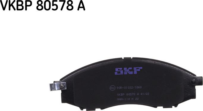 SKF VKBP 80578 A - Bremžu uzliku kompl., Disku bremzes autodraugiem.lv