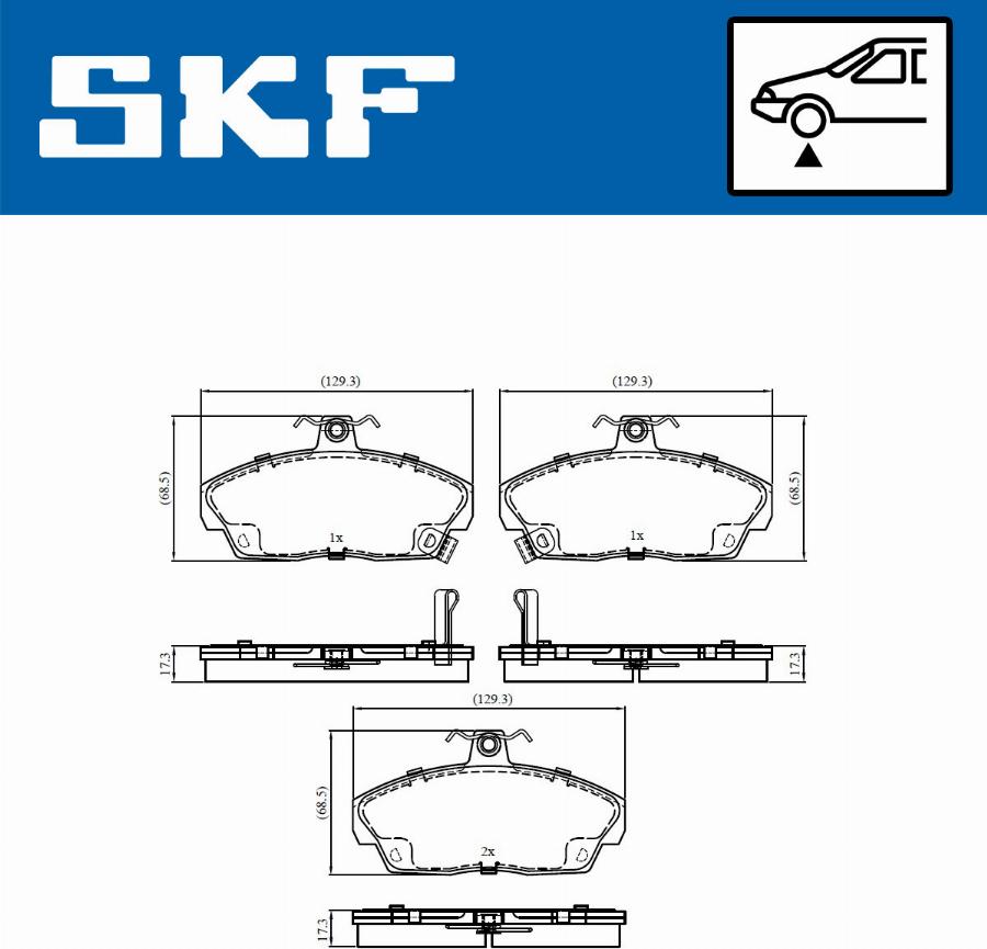 SKF VKBP 80577 A - Bremžu uzliku kompl., Disku bremzes autodraugiem.lv