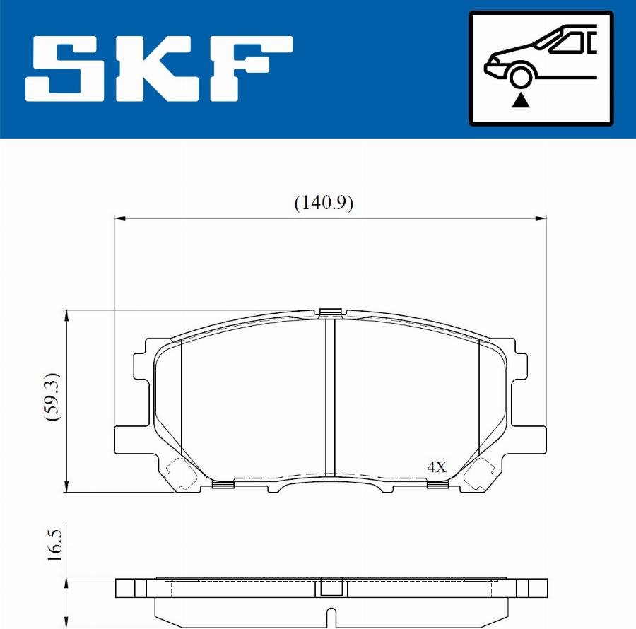 SKF VKBP 80693 - Bremžu uzliku kompl., Disku bremzes autodraugiem.lv