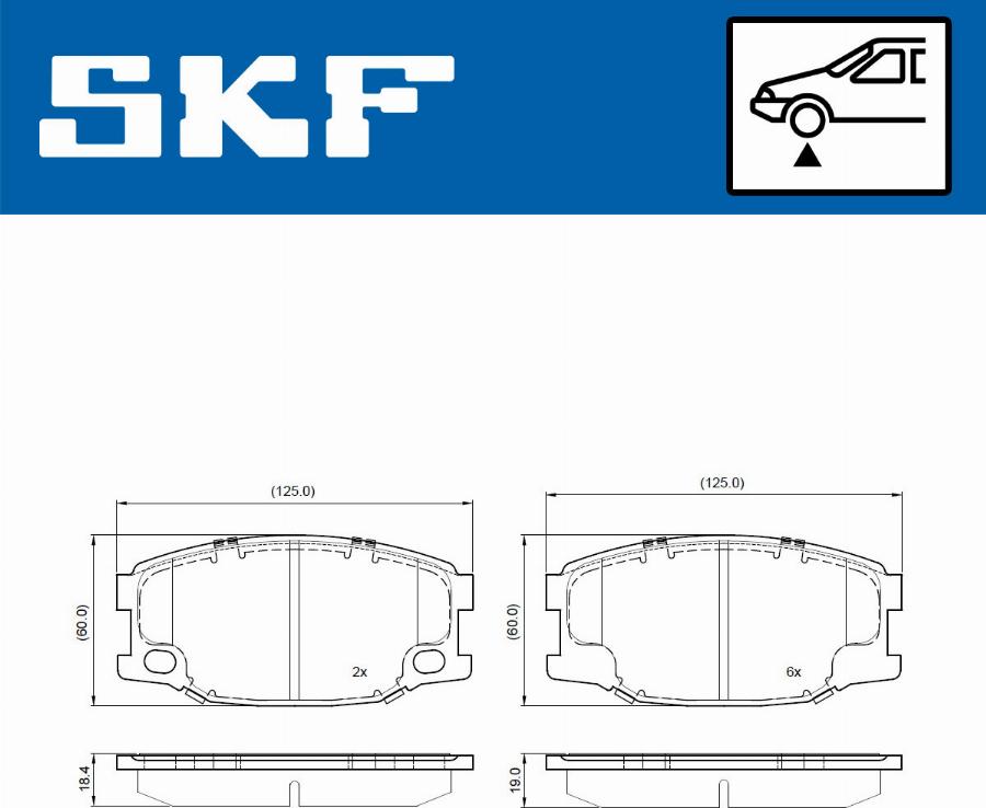 SKF VKBP 80652 - Bremžu uzliku kompl., Disku bremzes autodraugiem.lv