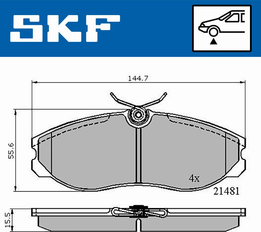 SKF VKBP 80603 - Bremžu uzliku kompl., Disku bremzes autodraugiem.lv