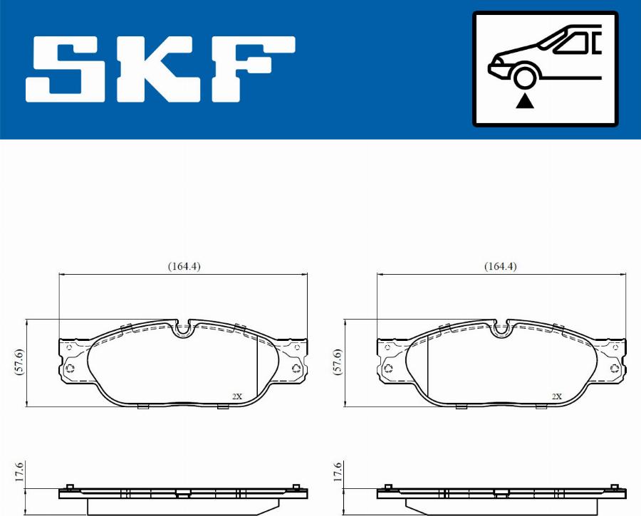 SKF VKBP 80687 - Bremžu uzliku kompl., Disku bremzes autodraugiem.lv