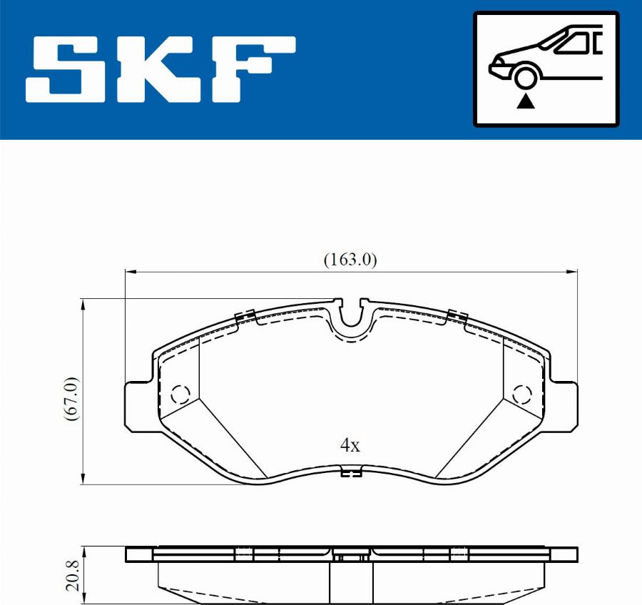 SKF VKBP 80633 E - Bremžu uzliku kompl., Disku bremzes autodraugiem.lv