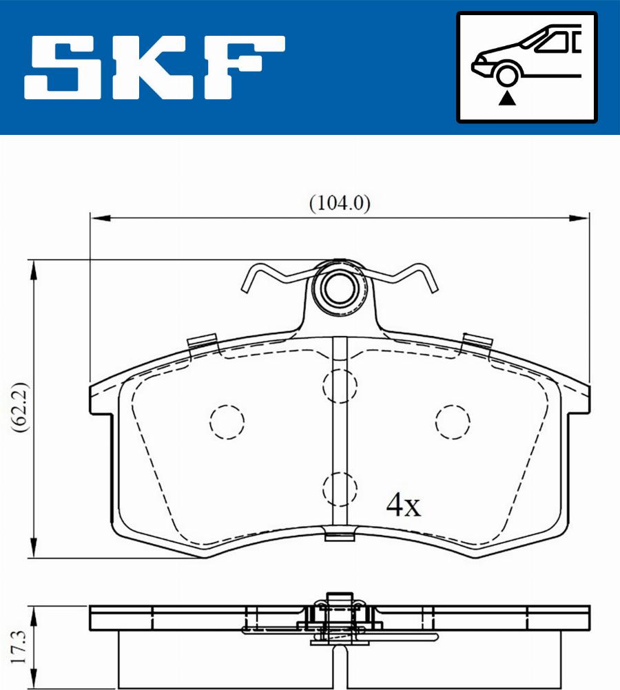 SKF VKBP 80626 - Bremžu uzliku kompl., Disku bremzes autodraugiem.lv