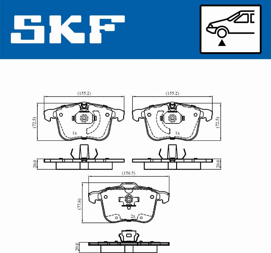 SKF VKBP 80674 - Bremžu uzliku kompl., Disku bremzes autodraugiem.lv