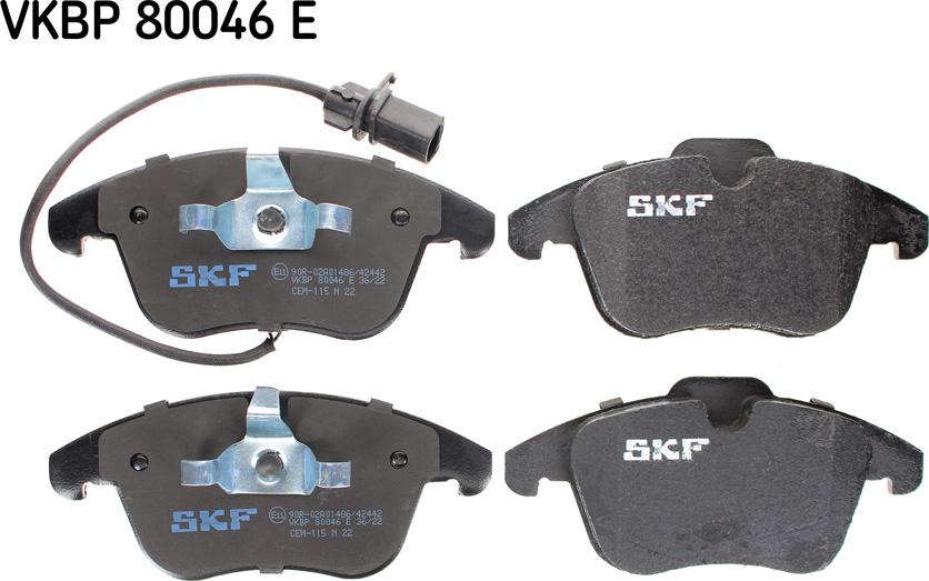 SKF VKBP 80046 E - Bremžu uzliku kompl., Disku bremzes autodraugiem.lv