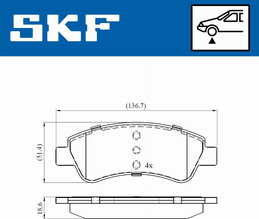 SKF VKBP 80040 - Bremžu uzliku kompl., Disku bremzes autodraugiem.lv