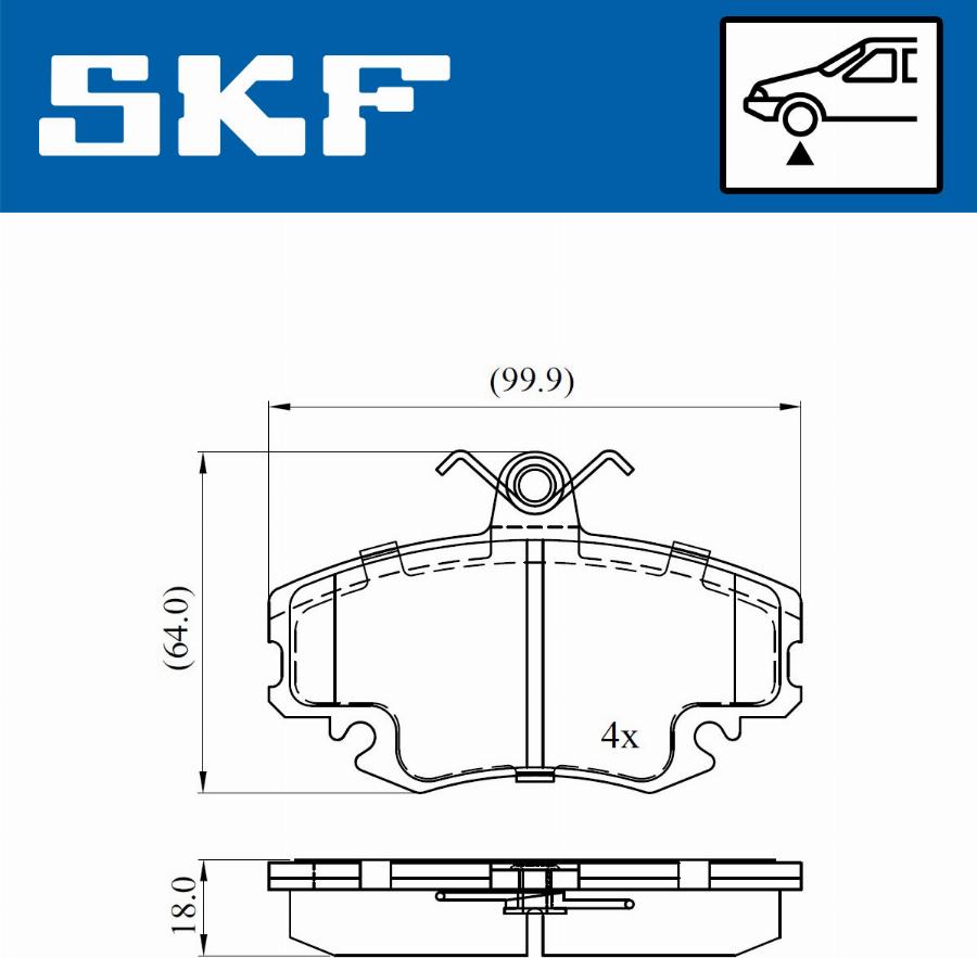 SKF VKBP 80413 - Bremžu uzliku kompl., Disku bremzes autodraugiem.lv