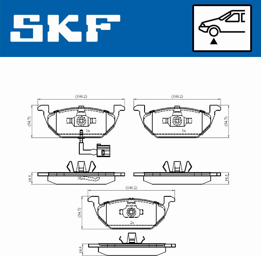 SKF VKBP 80004 E - Bremžu uzliku kompl., Disku bremzes autodraugiem.lv