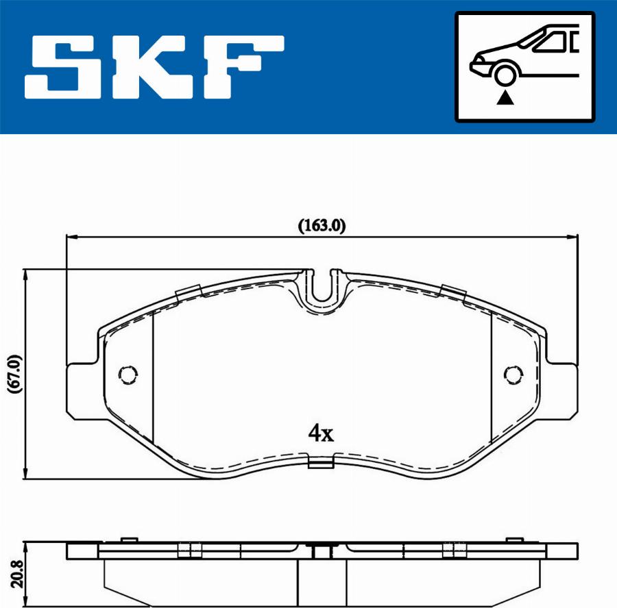 SKF VKBP 80089 - Bremžu uzliku kompl., Disku bremzes autodraugiem.lv