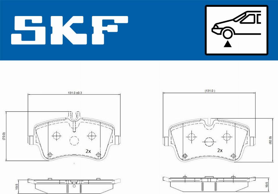 SKF VKBP 80081 - Bremžu uzliku kompl., Disku bremzes autodraugiem.lv