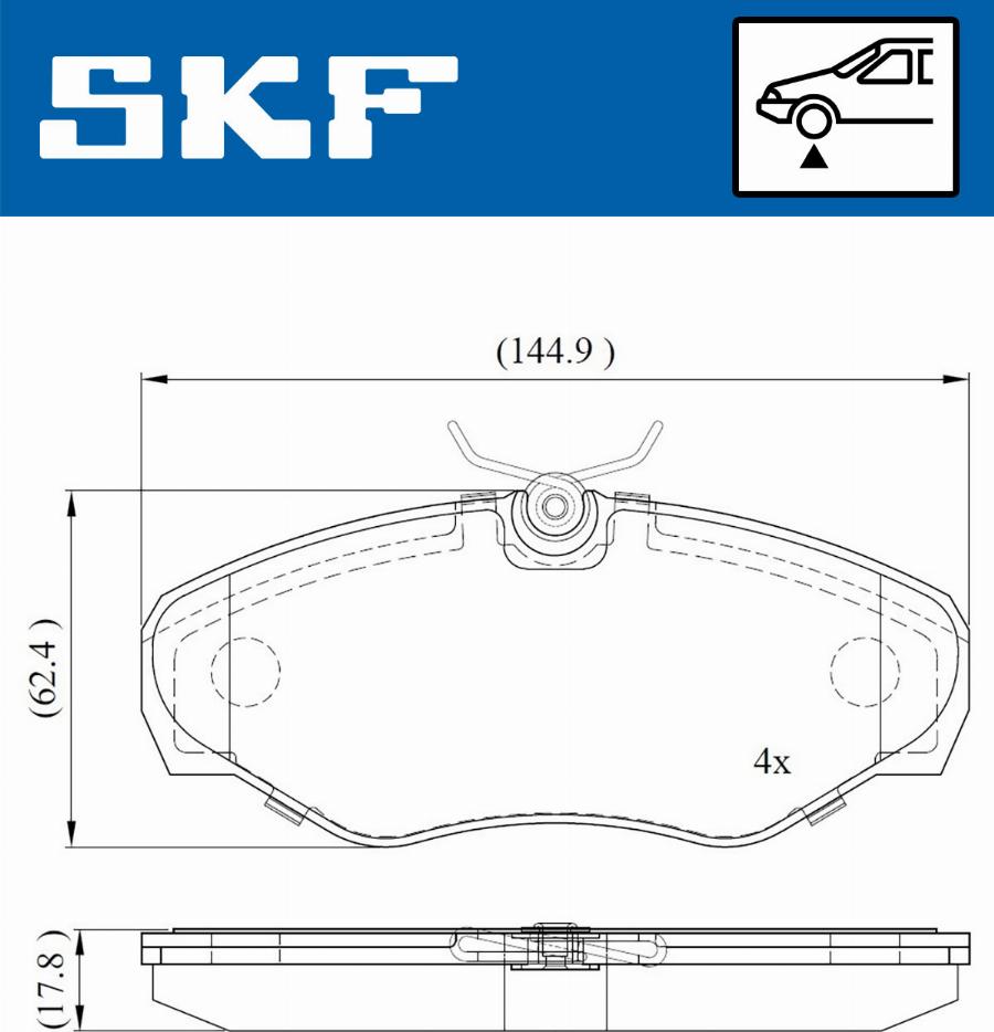 SKF VKBP 80034 - Bremžu uzliku kompl., Disku bremzes autodraugiem.lv