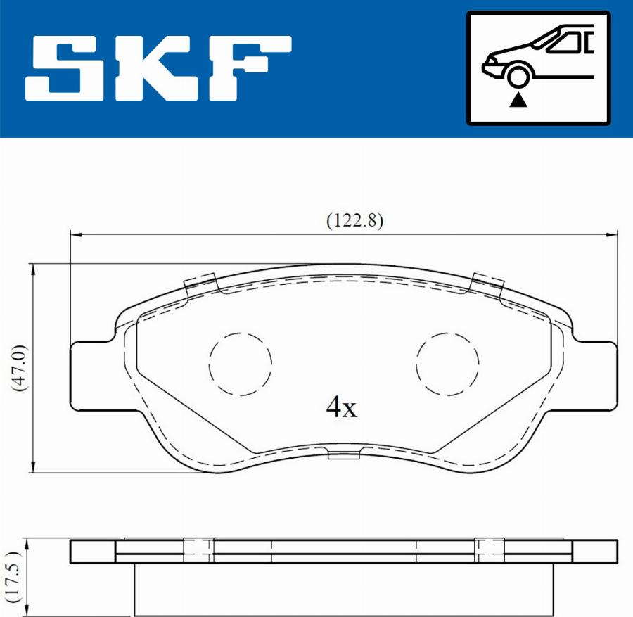 SKF VKBP 80037 - Bremžu uzliku kompl., Disku bremzes autodraugiem.lv