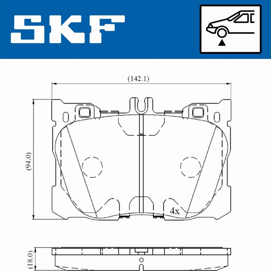 SKF VKBP 80190 - Bremžu uzliku kompl., Disku bremzes autodraugiem.lv