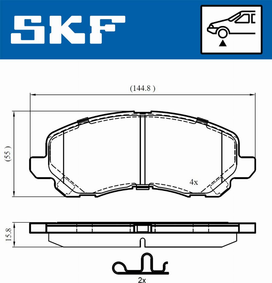 SKF VKBP 80169 A - Bremžu uzliku kompl., Disku bremzes autodraugiem.lv