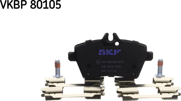 SKF VKBP 80105 - Bremžu uzliku kompl., Disku bremzes autodraugiem.lv