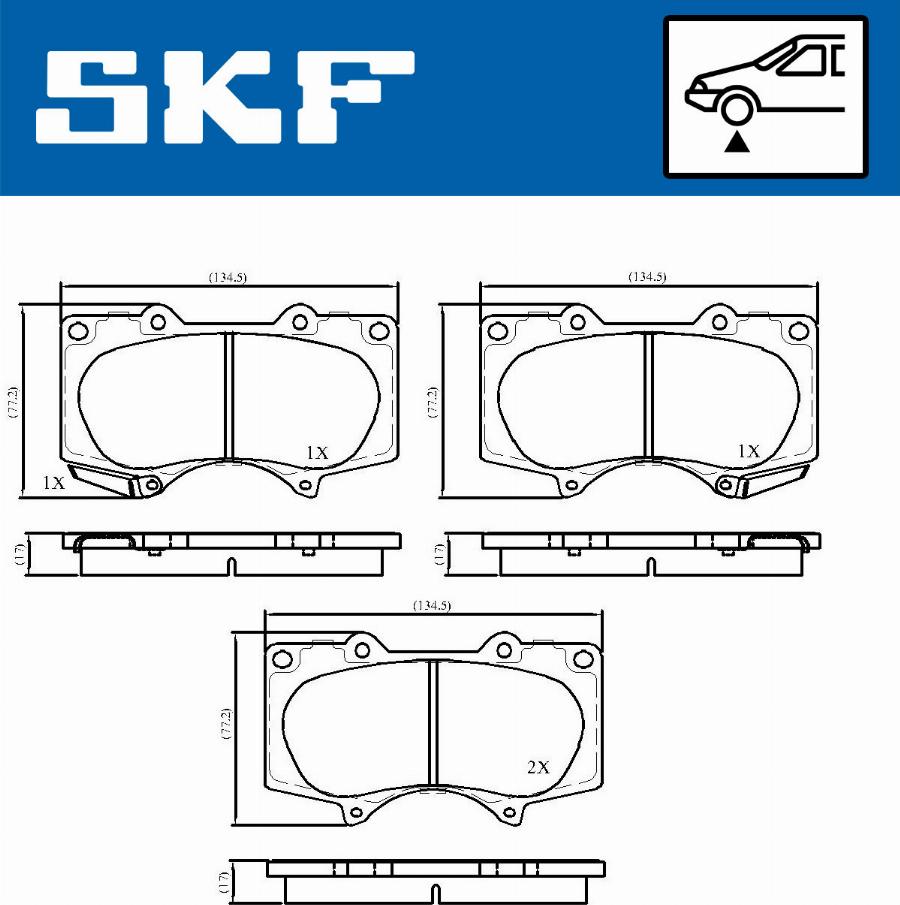 SKF VKBP 80135 A - Bremžu uzliku kompl., Disku bremzes autodraugiem.lv