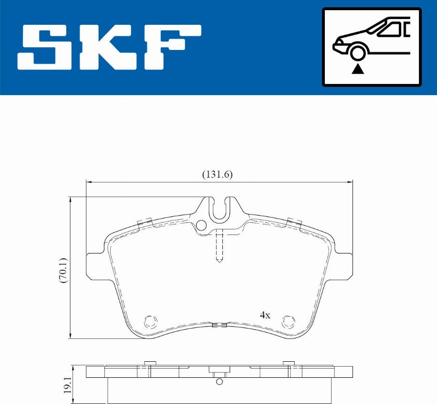 SKF VKBP 80126 - Bremžu uzliku kompl., Disku bremzes autodraugiem.lv