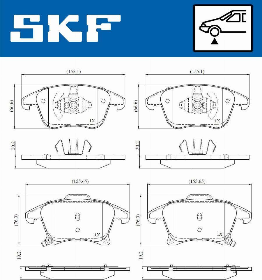 SKF VKBP 80847 A - Bremžu uzliku kompl., Disku bremzes autodraugiem.lv