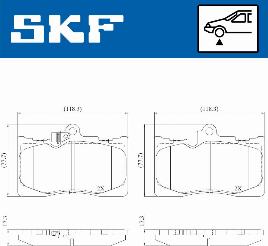 SKF VKBP 80815 A - Bremžu uzliku kompl., Disku bremzes autodraugiem.lv