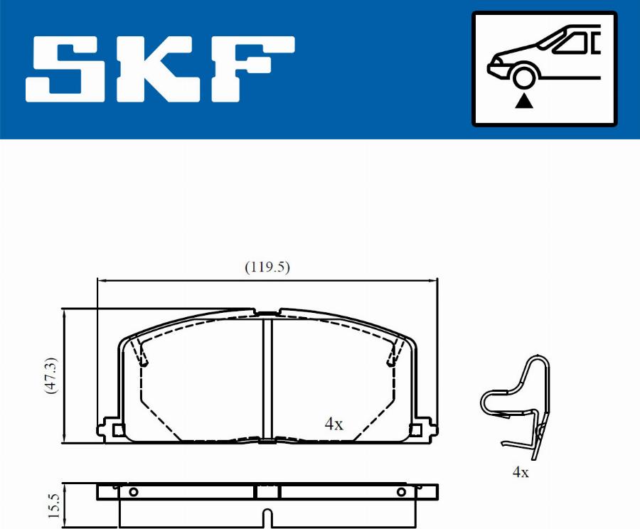 SKF VKBP 80817 A - Bremžu uzliku kompl., Disku bremzes autodraugiem.lv