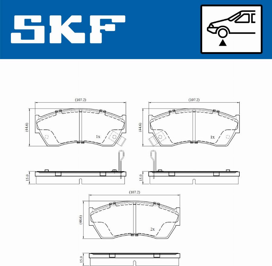 SKF VKBP 80882 A - Bremžu uzliku kompl., Disku bremzes autodraugiem.lv