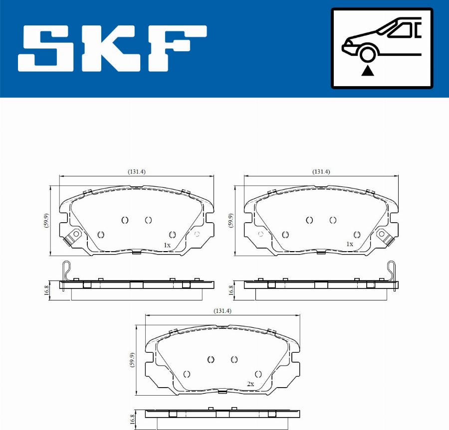 SKF VKBP 80832 A - Bremžu uzliku kompl., Disku bremzes autodraugiem.lv