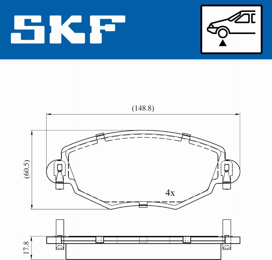 SKF VKBP 80390 - Bremžu uzliku kompl., Disku bremzes autodraugiem.lv