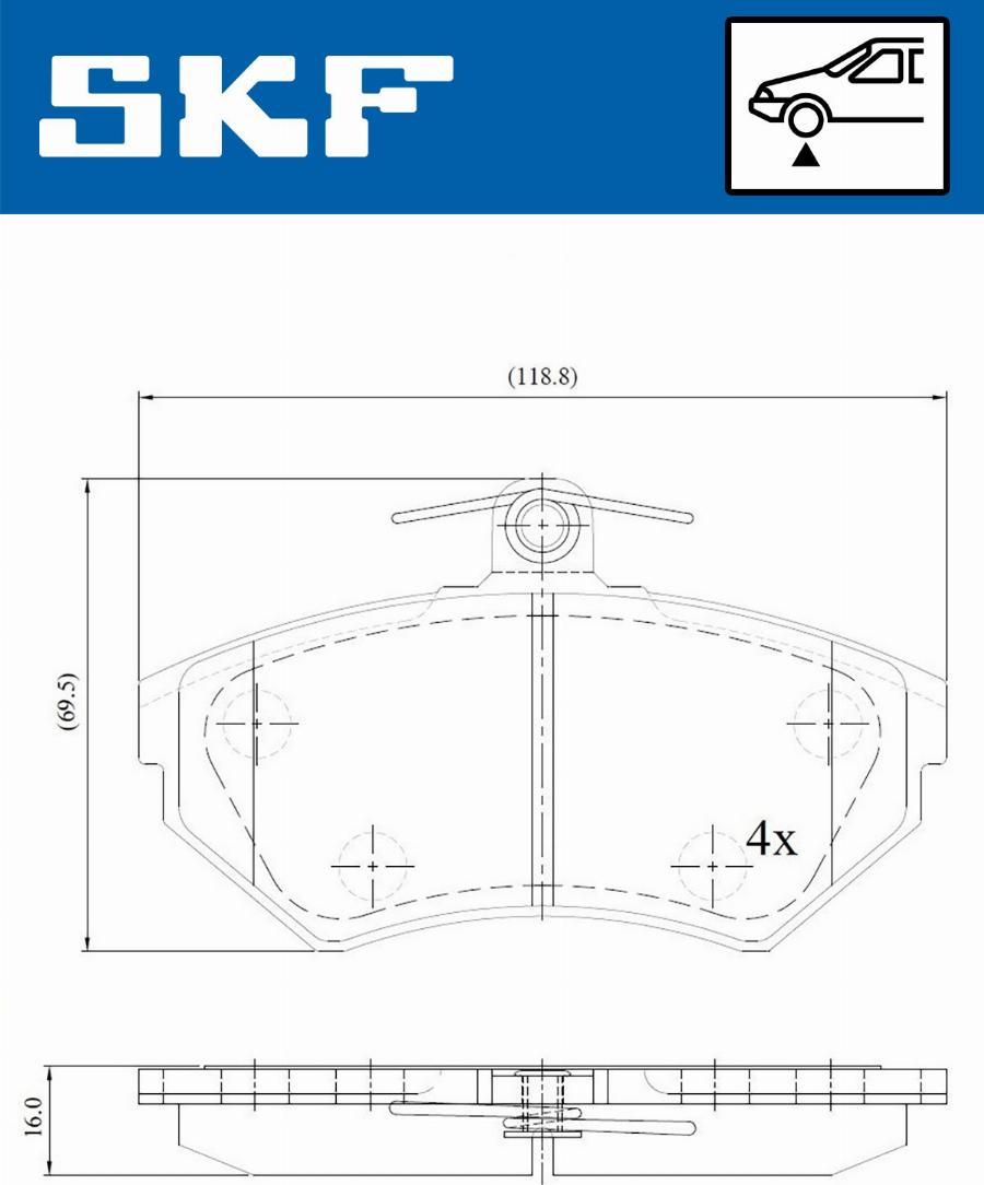 SKF VKBP 80350 - Bremžu uzliku kompl., Disku bremzes autodraugiem.lv