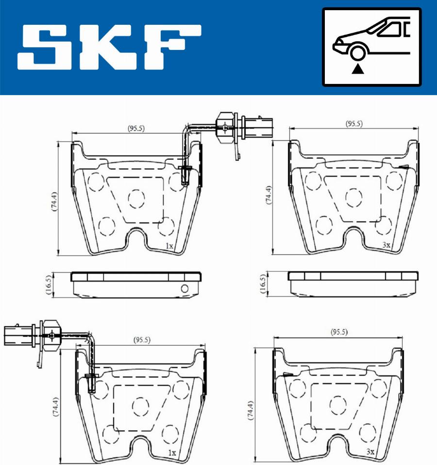 SKF VKBP 80369 E - Bremžu uzliku kompl., Disku bremzes autodraugiem.lv