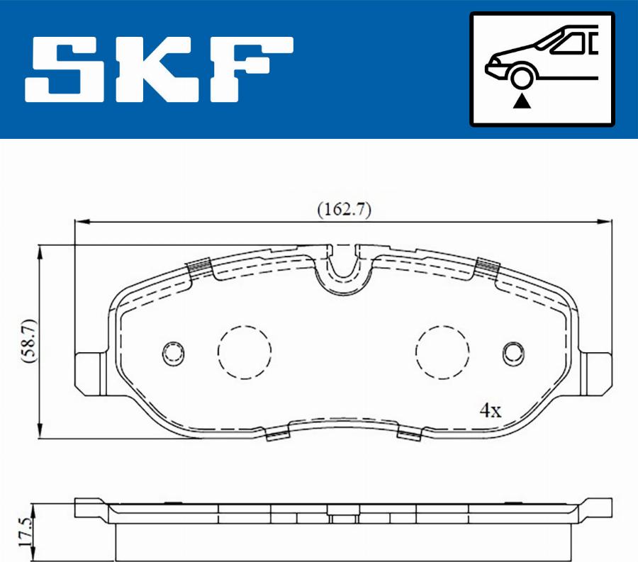 SKF VKBP 80306 - Bremžu uzliku kompl., Disku bremzes autodraugiem.lv