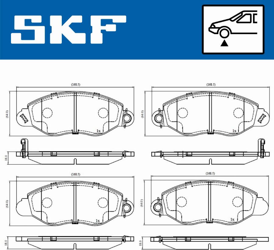 SKF VKBP 80300 A - Bremžu uzliku kompl., Disku bremzes autodraugiem.lv