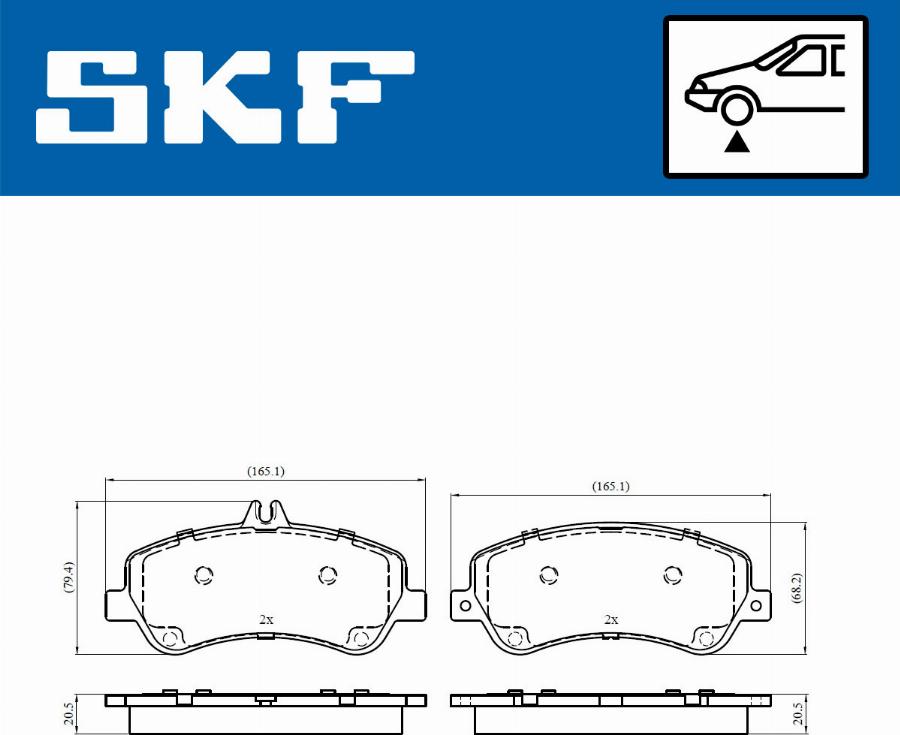 SKF VKBP 80317 - Bremžu uzliku kompl., Disku bremzes autodraugiem.lv