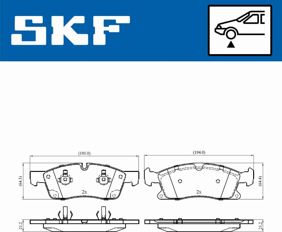 SKF VKBP 80389 - Bremžu uzliku kompl., Disku bremzes autodraugiem.lv