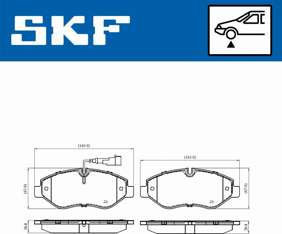 SKF VKBP 80333 E - Bremžu uzliku kompl., Disku bremzes autodraugiem.lv