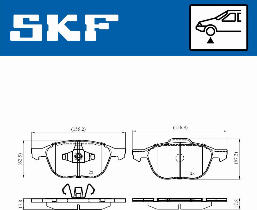 SKF VKBP 80329 - Bremžu uzliku kompl., Disku bremzes autodraugiem.lv