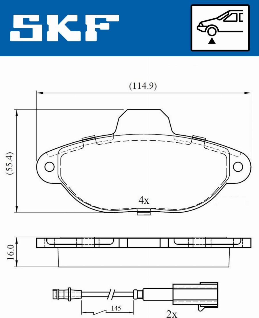 SKF VKBP 80299 E - Bremžu uzliku kompl., Disku bremzes autodraugiem.lv